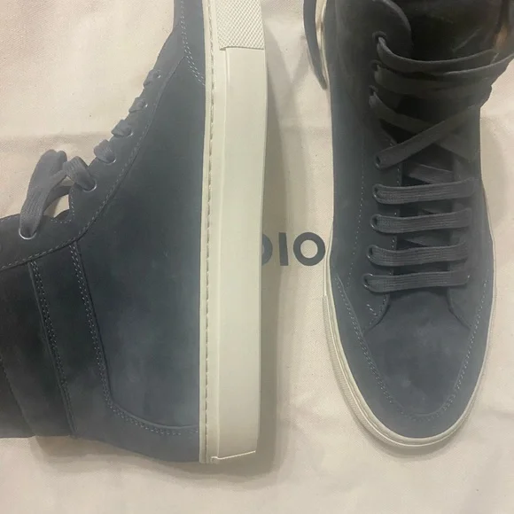 Kolo Italy Gray Suede Lace Up High Top Shoes Mens Size US 9 EUR 42 - Picture 7 of 14